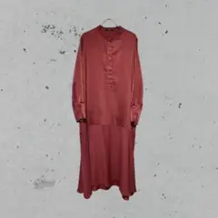vintage satin drape onepiece dress