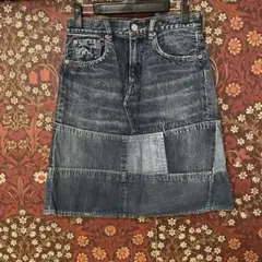 【DENIM DUNGAREE】リメイクデニムスカート 14サイズ
