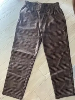 ブラウンチェック ワークパンツ