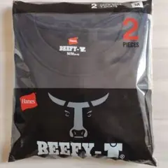 ヘインズ 新品未使用2枚組 ビーフィー 無地 半袖Tシャツ 男女兼用 黒 M