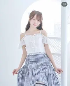 Rosé Muse ロゼミューズ front ribbon cami tops