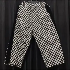 ワイドパンツ チェック チェッカーフラッグ サイドライン