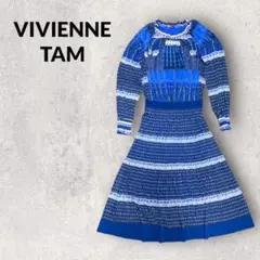 美品 VIVIENNE TAM パワーネット 総柄デザインワンピース Mサイズ