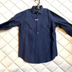 鎌倉シャツ　ネイビー　ワイシャツ　S
