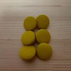 からし色ボタン 6個セット