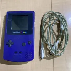 ゲームボーイカラー本体（パープル）【動作確認済】おまけ:通信ケーブル