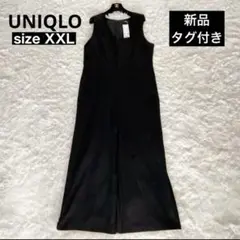 新品タグ付き✨【ユニクロ】ジャンプスーツ オールインワン XXL ブラック 黒