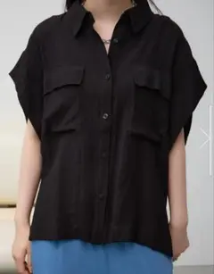 AZULbymoussyシアー半袖デザインシャツ
