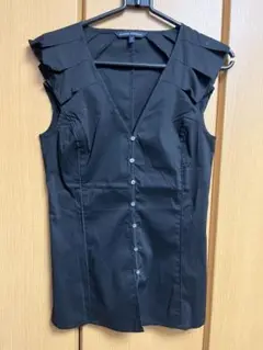 BANANA REPUBLIC ブラックノースリーブシャツ サイズ0