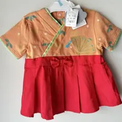未使用タグ付 90 フタフタ かぐや姫風ベビードレス