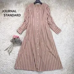 【極美品】ジャーナルスタンダード ウエストシェイプシャツワンピース ベージュ