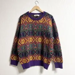 べっぺ　スパダチーニ　BEPPE SPADACINI 古着　総柄ニット　日本製