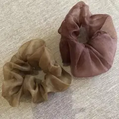 シフォンブラウンシュシュ2個セット