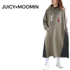 JUICYXMOOMIN <100着限定>（別注） デニム切替パーカーワンピース