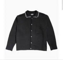 平本蓮着用UNTORN Fuzzy Knit Polo cardigan UNTORN Fuzzy Knit Polo Cardigan 平本蓮着用 メンズ