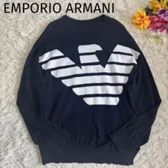 エンポリオアルマーニ　イーグルロゴ　ニット　スウェット　ドロップショルダー　L
