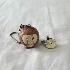 リサラーソン　ライオン　キーホルダー　ボート　ピンバッジ