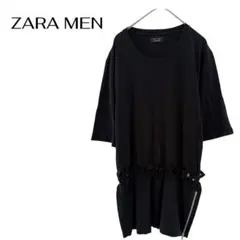 ZARAMEN ザラ　半袖トップス　リボン　サイドチェック　大きめL
