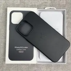「新品未使用」iPhone 16 ProMax レザーケース ブラック
