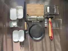 キャンプ道具セット 焚き火フライパン スノーピーク ペグハンマー などなど多数