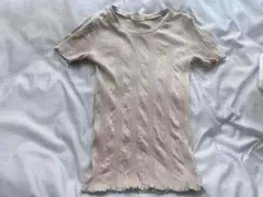 FREAK'S STORE ベージュ 半袖　リブ