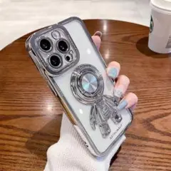 iphone14宇宙飛行士　シルバーケース iphoneケース