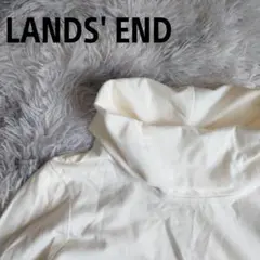 LANDS' END タートルネックシャツ ホワイト М