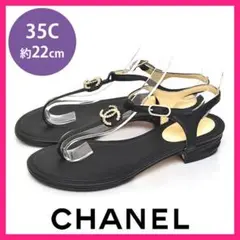 SALE⚡ほぼ新品❤️シャネル ココマーク トングサンダル 35C(約22cm)