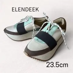 ［美品］ELENDEEK レースアップ プラットフォームソール スニーカー