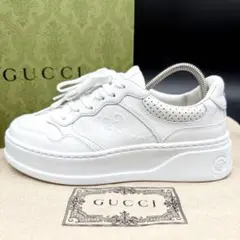 現行 ほぼ未使用✨ グッチ ジャンボGG 厚底 スニーカー 24.5cm相当