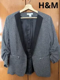 【美品】H&M ジャケット ブラックグレー