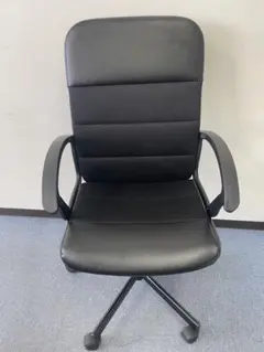 黒い合成皮革オフィスチェア