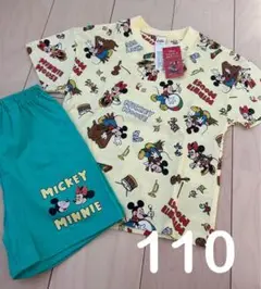 新品 リトシー ミッキー ミニー 半袖半ズボン パジャマ 110