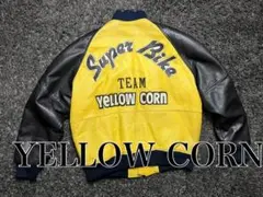 YELLOW CORN レザー ライダー スタジャン 牛革