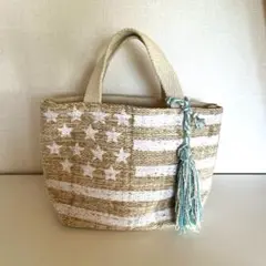 美品★リラキャンベルLilasCampbell アメリカ国旗トートバッグ