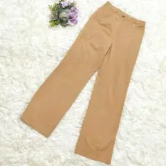 小さなサイズ32 GEORGESRECH ベージュ ワイドパンツ ボタン付き