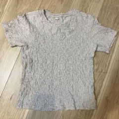 ユニクロ＊シャーリングT【Ｓサイズ】ライトグレー半袖Tシャツ　カットソー