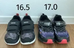 ムーンスター★16.5＆17.0cm 2E 2足セット スニーカー