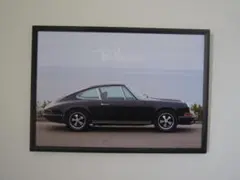 A4 額付き ポスター PORSCHE ロンハーマン SURF ポルシェ 海