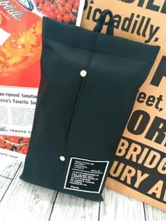 ハンドメイド 黒合成皮革ティッシュカバー