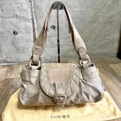 本物☆ロエベ アナグラム柄 レザー ハンドバッグ トートバッグ ショルダーバッグ