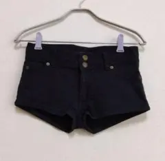 LB-03 ブラックショートパンツ 　バックポケット　ストレッチ