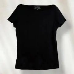 アンタイトル フレンチスリーブ カットソー Tシャツ M ブラック【2063】