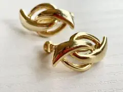 美品 年代物 ゴールド vintage イヤリング ヴィンテージイヤリング