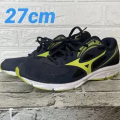 Mizuno❗️ランニングシューズ ネイビー/ライム 27cm
