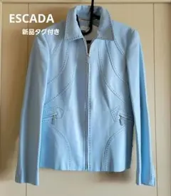 ESCADA 新品タグ付き パイピングデザイン レザージャケット 36