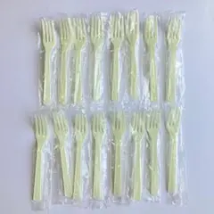 使い捨て　フォーク　プラスチック　個別　包装 20本
