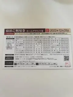 東急ハーヴェストクラブ VIALA鬼怒川渓翠 2枚 ラウンジチケット付