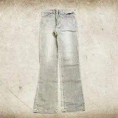 00's vintage グレー フレアデニムパンツ グランジ y2k パンク