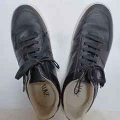 ZARA 　ブラックレザー スニーカー　サイズ39